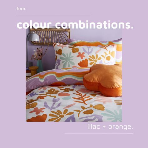 swipe left to see the colour combos that are taking 2024 by storm! 🌈✨ ⁠ ⁠ furn.com is mixing up the palette playbook with unexpected pairings that'll make your space pop. Lilac Bedroom, Lilac Decor, Floral Bedding Set, Corner Sofa Chaise, Accent Chair Bedroom, Floral Bedding Sets, Retro Bedrooms, Abstract Florals, Adult Bedroom