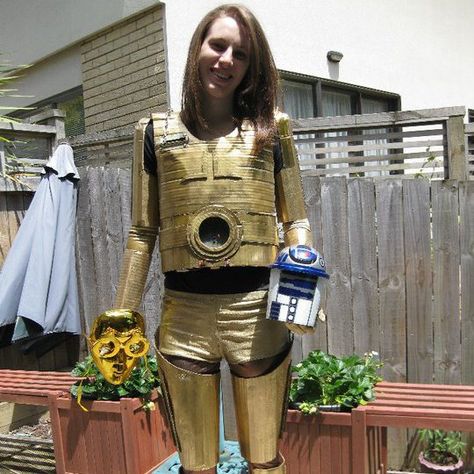 C3po Costume, Disfraz Star Wars, Star Wars Dress, Black Halloween Dress, Costumes Pictures, Star Wars Halloween, Homemade Costume, Mardi Gras Costumes, Costume Diy