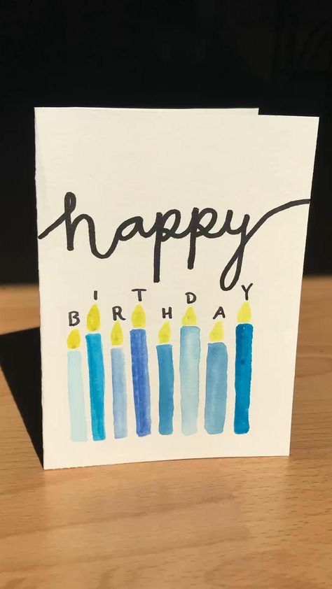 Happy Birthday Dad Cards, Diy Birthday Cards For Dad, Papa Birthday Card, Electronic Birthday Cards, Easy Birthday Cards Diy, Old Birthday Cards, Group Hug, Cool Birthday Cards, Watercolor Birthday Cards