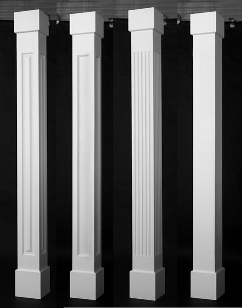 porch column wraps Exterior Columns Ideas Porch Posts, Deck Post Wrap Ideas, Front Porch Column Ideas, Porch Column Ideas, Porch Column Wraps, Front Porch Pillars, Craftsman Columns, Front Porch Posts, Porch Pillars