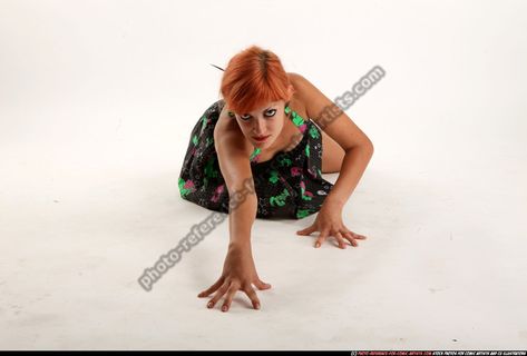 Creepy Crawling Pose, Exasperated Pose, Woman Crawling Pose Reference, Crawling Pose Drawing, Crawl Pose Reference, Crawling Reference Pose, Crawling Towards Camera Pose, Woman Crawling Pose, Crawling Drawing Reference