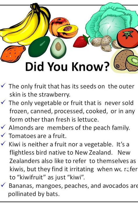 Fun food facts Essen, Fruit Facts, Fun Facts For Kids, Healthy Children, Daily Nutrition, Health Facts Food, Fun Fact Friday, Friday Fun, Healthy Food Facts