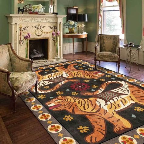 PRICES MAY VARY. 🐆【STAIN-RESISTANT AND NON-SHEDDING】：Made of top-grade polyester fiber, the cheetah printed rug is ultra soft, cuddly, durable and skin-friendly. It’s nonslip cruelty free and anti-static. These cute rugs are high degree of authenticity for excellent gloss, chic style, soft texture. ⭐Perfect For Any Room: Leading home furnishing fashion - The cozy rug is suitable for many indoor occasions, such as living room, bedroom, children's room, and nursery. Our thick faux rug is a nice g Animal Print Rooms, Carpet For Bedroom, Tiger Rug, Carpets For Kids, Bedroom Games, Brown Carpet, Living Room Area, Large Area Rug, Apartment Decor Inspiration