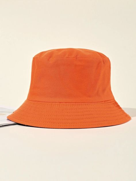 Reversible Bucket Hat | SHEIN USA Tela, Women Accessories, Hats, Reversible Bucket Hat, Fisherman Hat, Hunting Clothes, Bucket Hat, Solid Color, Collar