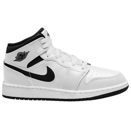 Headquartered in Beaverton, Oregon, Nike is the largest and most successful brand of shoes, sports equipment, clothing, and controlling more than 60% of the market and becoming a pop culture icon. Size: 4Y.  Color: White.  Gender: male.  Age Group: kids. Nike Jordan Air 1, Air Jordan 1 Mid White, School Air, Jordan 1 Mid White, Beaverton Oregon, Boys Basketball Shoes, Black Jordans, Nike Fashion Shoes, Nike Air Jordan 1 Mid