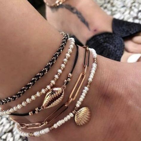 Ankle Bracelets Boho, Beach Foot Jewelry, Anklet Set, Beaded Ankle Bracelets, Leg Chain, Foot Bracelet, Summer Anklets, Beaded Ankle, Ankle Jewelry