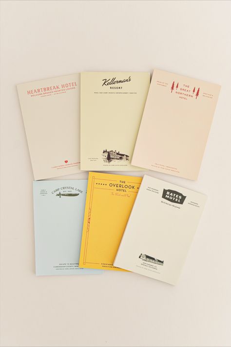 Fictional hotel notepad inspired by songs and movies! It's perfect for daily reminders and grocery shopping. 

50-page notepads

writer 

errands

to do cute notepads Hotel Paper Design, Business Notepad Design, Vintage Hotel Stationary, Cute Notepad Design, Cozy Design Graphic, Hotel Notepad, Notepad Aesthetic, Hotel Activities, Hotel Stationary