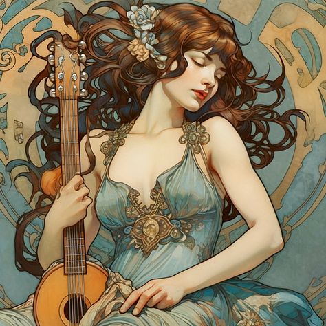 Gaia Mother Earth, Art Neauveau, Goddess Gaia, Gaia Goddess, Greek Goddess Art, Alphonse Mucha Art, Mucha Art, Goddess Tattoo, Body Types Women