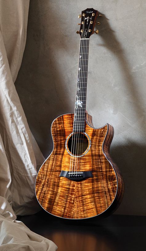 Dream Guitars — Ten Exceptional Guitars You Wish You Owned | Guitarworld Pretty Acoustic Guitars, Pretty Guitars Acoustic, Beautiful Guitars Acoustic, Custom Guitars Acoustic, Taylor Acoustic Guitar, Beautiful Acoustic Guitar, Gitar Vintage, Akordy Gitarowe, Custom Acoustic Guitars