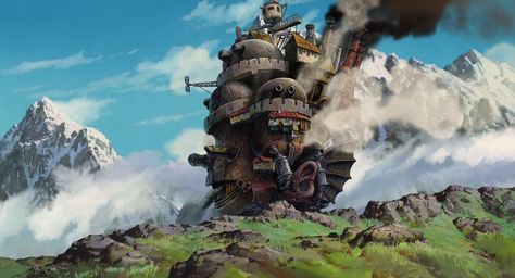 Hauru no Ugoku Shiro Howl's Moving Castle Scenes, Howl's Moving Castle Gif, Castle Gif, Howls Moving Castle Wallpaper, Howl's Moving Castle Howl, Castle Movie, Howl’s Moving Castle, Howl's Moving Castle, Moving Castle