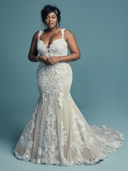 Wedding Dress Fishtail, Wedding Dresses Kleinfeld, Plus Wedding Dresses, Plus Size Wedding Gowns, Maggie Sottero Wedding Dresses, Kleinfeld Bridal, Curvy Bride, Fit And Flare Wedding Dress, Maggie Sottero