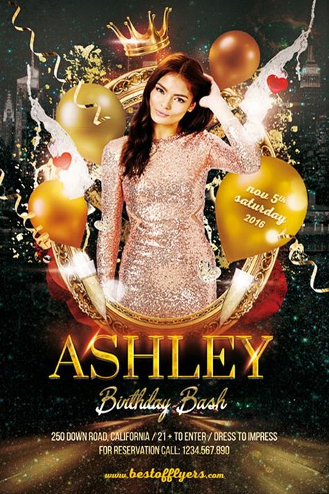Birthday Bash Party Flyer Template - http://freepsdflyer.com/birthday-bash-party-flyer-template/ Enjoy downloading the Birthday Bash Party Flyer Template created by Bestofflyers!   #Anniversary, #Birthday, #Celebration, #Club, #Dance, #Deluxe, #Gold, #Lounge, #Minimal, #Night, #Party Birthday Bash Flyer, Birthday Party Flyer, Booklet Template, Free Psd Flyer Templates, Flyer Free, Free Psd Flyer, Party Flyer Template, Halloween Flyer, Birthday Flyer