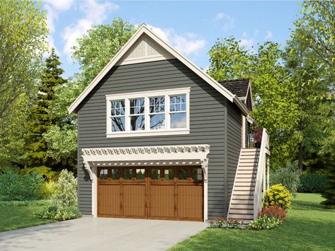 034G-0028: Carriage House Plan with 2-Car Garage Garage Design Detached, Garage Addition With Master Suite Above, Garage Apartment Interior, Lake House Exterior, Above Garage Apartment, Garage Apartment Floor Plans, Garage Plans With Loft, Craftsman Garage, Backyard Guest Houses