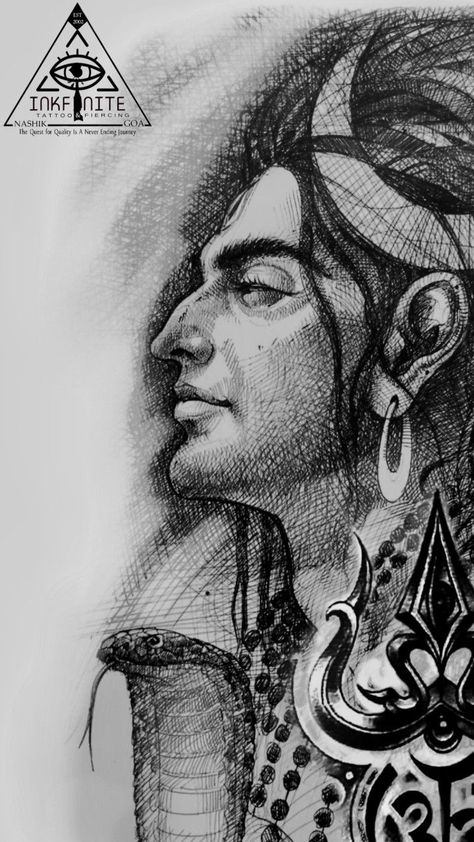 Lord Shiva Sketch Creative, Natraj Sketch, Mahadev Art Painting, Lord Shiva Pencil Drawing, Lord Shiva Tattoo Designs, Shiva Tattoo Designs, Lord Shiva Drawing, Unique Sketches, Shiva Drawing