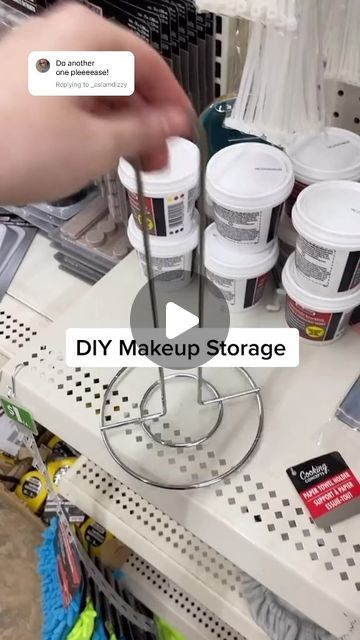 Nail Polish Organization Diy, Dollar Tree Makeup Storage, Dollar Tree Makeup Organization Diy, Diy Nail Polish Organizer, Makeup Storage Hacks, Dollar Tree Makeup, Diy Makeup Organizer, Organizing Home, Diy Mail