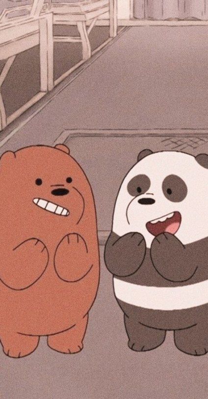 We Bare Bears Wallpapers, Images Kawaii, Panda Wallpapers, We Bear, Soft Wallpaper, Soft Aesthetic, We Bare Bears, Bare Bears, Bear Wallpaper