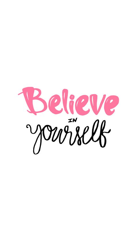 Want some quick motivation? This believe in yourself wallpaper for iPhone is perfect for you. Believe In Yourself Wallpaper, Alexa Wallpaper, Yourself Wallpaper, Wallpaper Frases, Self Goal, Pink Clouds Wallpaper, Black And Blue Wallpaper, Quotes Pink, Motivation Art