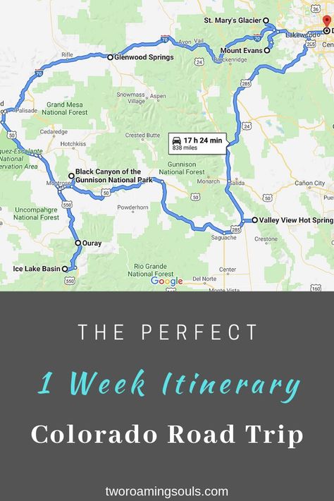 Here is a perfect 1 week itinerary for a Colorado road trip that will take you to the most epic places Colorado has to offer.  #colorado #1weekitinerary #roadtrip #coloradoroadtrip #ultimateroadtrip Colorado National Parks Map, Colorado Roadtrip, Denver Trip, Colorado Road Trip, Colorado National Parks, Gunnison National Park, Road Trip To Colorado, Colorado Trip, Southwest Colorado