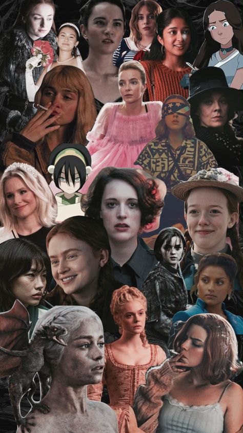 favorite female tv characters #moodboard #Strangerthings #gameofthrones #fleabag #anyataylorjoy Female Directors, Unhinged Female Characters, Good For Her Movies, Iconic Female Movie Characters, Female Singers Aesthetic, Female Tv Characters, Iconic Female Characters, Female Joker, Modern Feminism