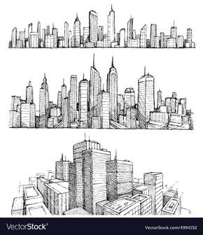 How To Draw A Cityscape, Drawing City Easy, Draw Buildings, Cityscape Drawing, Architecture Drawing Presentation, Architecture Drawing Sketchbooks, Architecture Drawing Plan, Perspective Drawing Lessons, Interior Architecture Drawing