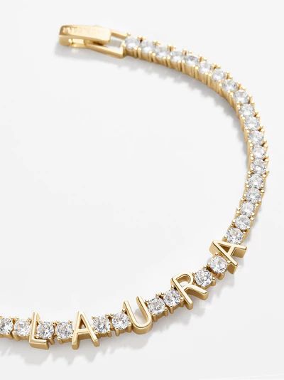 Eternity Bracelet, Band Design, Gold Letter, Gold Bead Bracelets, Dope Jewelry, Jewelry Lookbook, Tennis Necklace, Necklace And Bracelet, Letter Beads