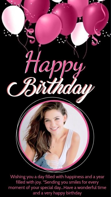 Birthday Wish Card Design, Hppy Bthday, Brithday Idol, Self Birthday Wishes, Birthday Wishes On Instagram, Happy Birthday With Photo, Happy Birthday Template Design, Free Birthday Images, Birthday Wishes Template