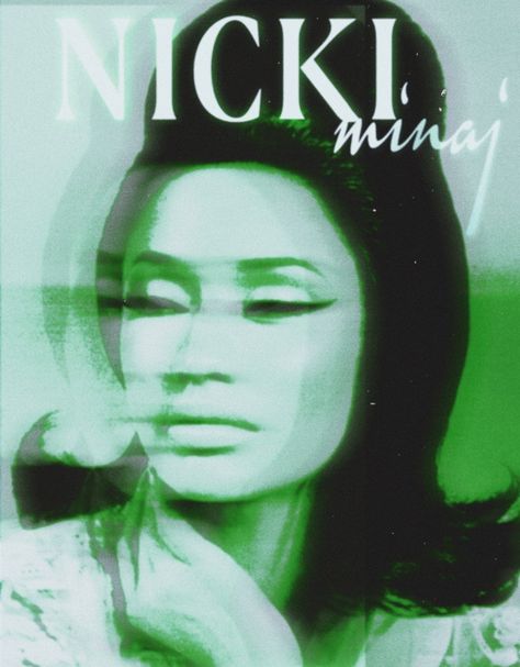 Croquis, Nicki Minaj Green Aesthetic, Nicki Minaj Graphic Design, Nicki Minaj Poster Print, 2000s Poster Prints, Nicki Poster, Y2k Posters For Room, Y2k Poster Prints, Nicki Minaj Green