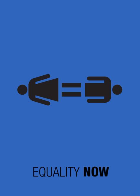 Gender Equality Poster by Raouia Boularbah, via Behance Gender Equality Poster, Social Awareness Posters, Awareness Poster, Gender Inequality, Social Awareness, Gender Equality, Creative Ads, Creative Posters, Creative Advertising
