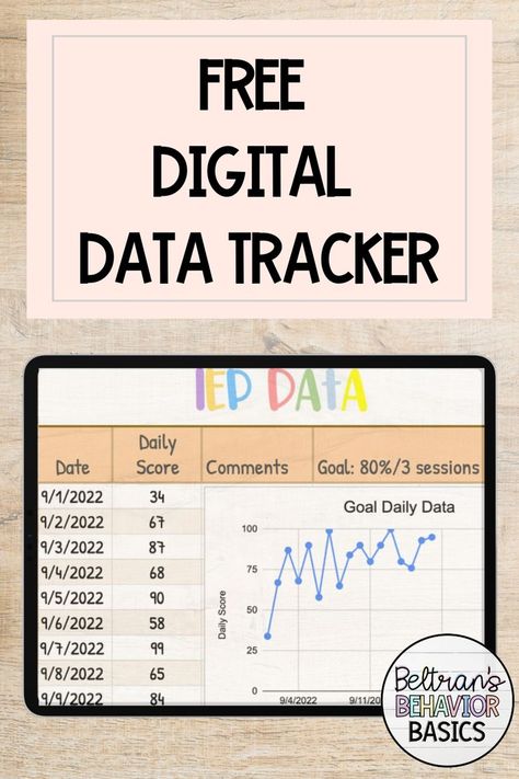 I'm excited to introduce you to a free digital data tracker that can change the way you monitor the progress of Individualized Education Program (IEP) goals and objectives. We all know the importance of data collection in the field of special education, and with the help of Google Sheets™, you can now do it efficiently and cost-effectively. In this blog post, I'll guide you through the process of utilizing this free digital data tracker. Iep Goal Tracking, Progress Monitoring Special Education, Data Collection Special Education, Special Education Organization, Teacher Data, Resource Room Teacher, Intervention Classroom, Individual Education Plan, Iep Goals