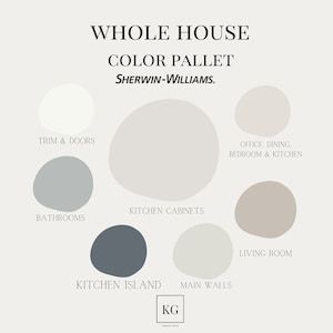 Whole House Paint Concepts Modern Palette Sherwin Williams - Etsy Australia Interior Paint Schemes, Interior Paint Color, Modern Farmhouse Paint Colors, Modern Palette, Paint Sheen, Farmhouse Paint Colors, House Color Palettes, Farmhouse Paint, Paint Color Palettes