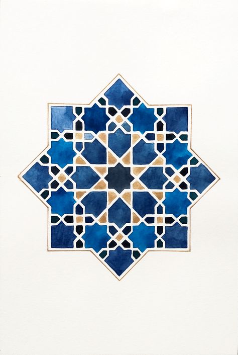 Alhambra Pattern by Widia Islamic Design Pattern, Minimalist Tattoo Designs, Minimalist Tattoo Ideas, الفن الرقمي, Geometric Pattern Art, Islamic Patterns, Caligraphy Art, Arabic Pattern, Arabic Design