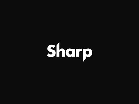 Sharp Logo by Linnea Logos, Sharp Logo Design, Sharp Typography, Sharp Logo, Knife Logo, Rock Logo, Fashion Web Design, Logo Online Shop, Shop Signage