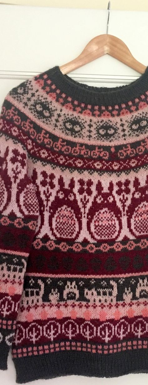 Amigurumi Patterns, Knit Yoke Sweater, Islandic Sweater Pattern, Knit Sweater Pattern Colorwork, Fair Isle Jumper Knitting Patterns, Knit Colorwork Sweater Pattern, Knit Sweater Pattern Fair Isle, Crochet Colourwork Sweater, Mushroom Sweater Knitting Pattern