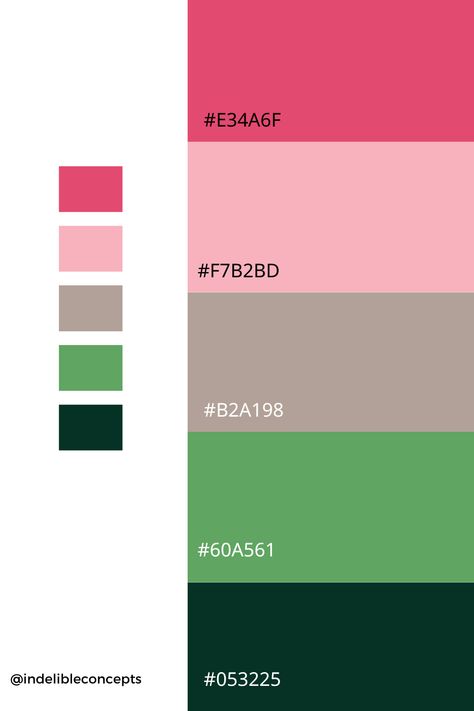 Pink White And Green Color Palette, Green And Pink Pallet, Dark Green And Pink Palette, Pink Red Green Aesthetic, Hot Pink And Green Color Palette, Pink Red Green Color Palette, Green Pink Colour Palette, Colour Palette Green Pink, Pink Green Brown Color Palette