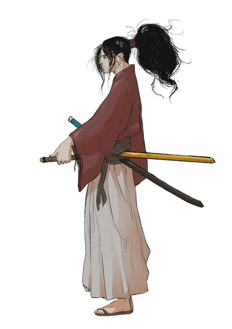 Japanese Ronin, Samurai Poses, Samurai Concept, Ronin Samurai, Poses Manga, Samurai Anime, Samurai Artwork, Art Japonais, Samurai Art