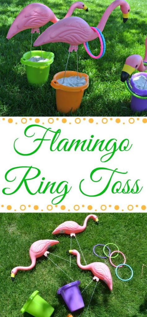 Summertime Flamingo Ring Toss, Flamingo ring toss, DIY flamingo ring toss, ring toss, creative lawn games, summertime lawn games, lawn games for kids, outdoor games for kids, outdoor games for families, BBQ games, Flamingo decorations, fun party games, DIY lawn games, summer party games Picknick Date, Flamingo Ring, Diy Outdoor Party, Summer Party Games, Geek House, Bbq Games, Diy Yard Games, Outdoor Party Games, Graduation Party Games