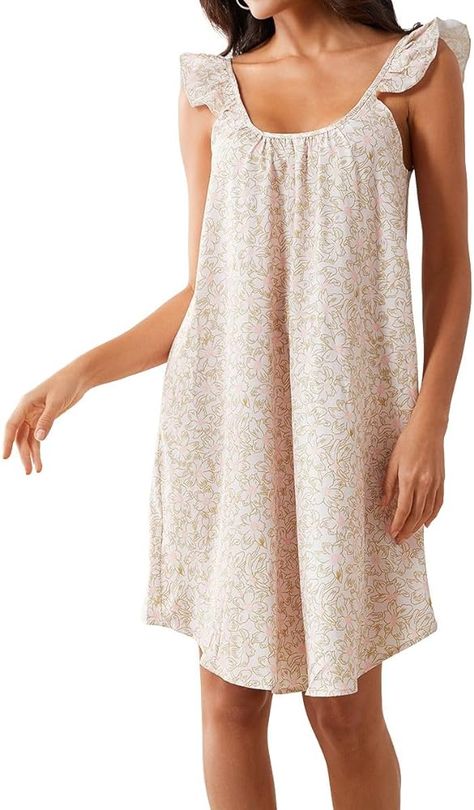 Amazon.com: Xfileen Womens Ruffle Sleeveless Nightgown Soft Nightshirt Sleep Dress Nightgowns Comfy Printed Night gown Sleepwear Multicolor : Clothing, Shoes & Jewelry Night Dress For Women Cotton, Cute Nightgown, Sleep Dress Nightgowns, Nightgown Short, Cute Nightgowns, Womens Nightgowns, Sleeping Gown, Sleeveless Nightgown, Dress Sleepwear