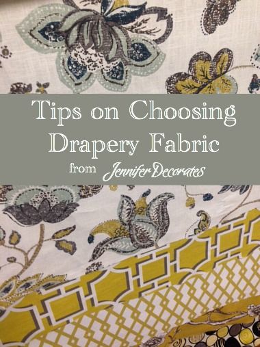 Picking Drapery Fabric from http://www.jenniferdecorates.com Drapery Material Fabrics, Living Room Drapery Ideas, Drapery Panels Living Room, Custom Curtains Drapery, Jennifer Decorates, Drape Ideas, Custom Drapery Designs, Luxury Drapery, Floral Drapery Fabric