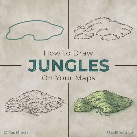 Map Effects Fantasy Map Builder, How To Draw A Forest On A Map, How To Draw Cities On Fantasy Maps, Fantasy Map Art Ideas, Fantasy Map Drawing Illustration, Drawing Maps Art, Fantasy Maps Drawing Ideas, Fantasy Map Painting, Drawing A Fantasy Map