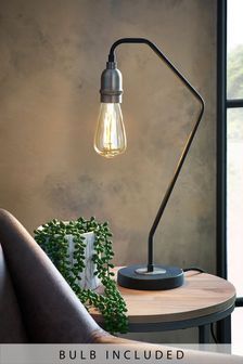 Wooden Lamps Design, Black Bedside, Industrial Style Lamps, Lamps Bedroom, Office Lamp, Small Table Lamp, Table Lamps For Bedroom, Touch Lamp, Black Table Lamps