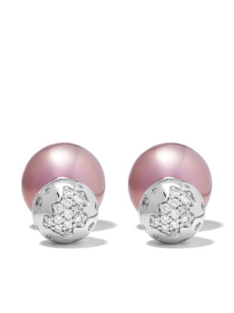 London Accessories, Body Creams, Wear Pearls, Pearl And Diamond Earrings, Yoko London, White Gold Earrings, Fine Earrings, Single Earring, Accessories Earrings