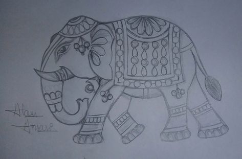 Elephant design drawing Elephant Drawing Embroidery, Mandalas, Elephant Drawing For Embroidery, Elephant Tracing Design, Animal Motifs Design, Animal Aari Work Design, Madhubani Elephant Design, Elephant Aari Design, Elephant Embroidery Pattern