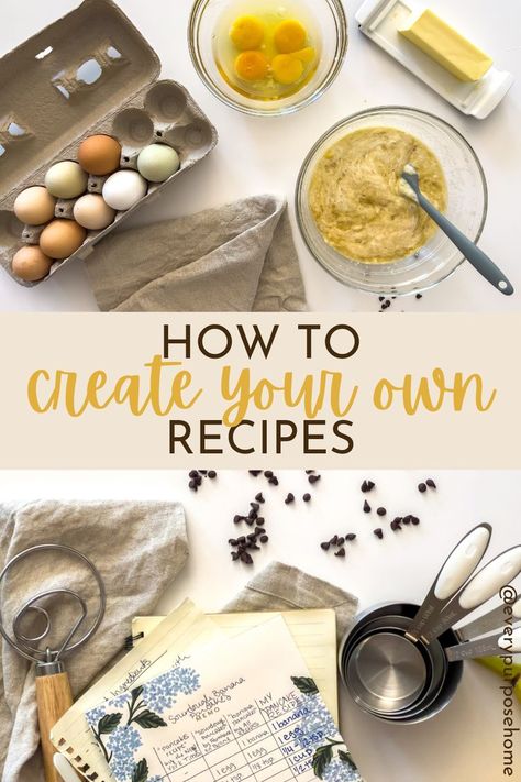 how to create your own recipes Make A Recipe Book, Easy Nutritious Breakfast, Making A Cookbook, Make Your Own Cookbook, Homemade Recipe Books, Homemade Cookbook, Scratch Recipes, Food Receipt, Lost 50 Pounds