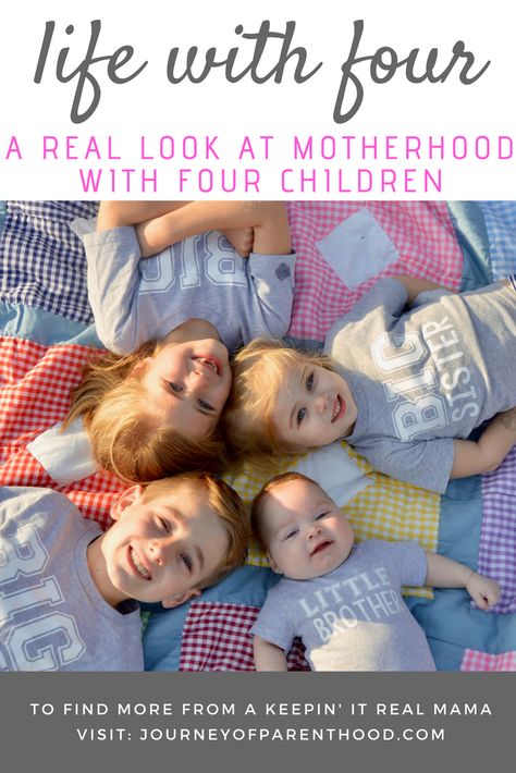 Life with Four: A real look at motherhood with four children from a keepin' it real mama perspective. What it's like having 4 kids as a mom. Parenting with four kids! #fourkids #lifewithfour #parenthood #motherhood Biblical Parenting, Better Mom, Parenting Help, Smart Parenting, Diamond Life, Four Kids, Baby Prep, Mom Hacks, Baby Brother