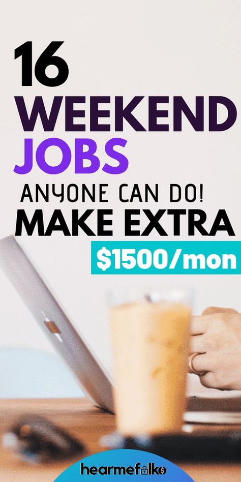 Looking for Weekend jobs near you? Want to make extra cash on the weekends, this list of the best weekend jobs ideas (online jobs to side hustles) will help you find everything you need at one place. #weekendjobs #weekendjobsideas #weekendjobsextracash #sidehustleideas #makeextracash #makemoneyfast #workfromhome #onlinejobs #singlemom #singlemothers Weekend Jobs, Making Extra Cash, Social Media Jobs, Earn Extra Money, Part Time Jobs, Earn Money From Home, Easy Money, Make Money Fast, Remote Jobs