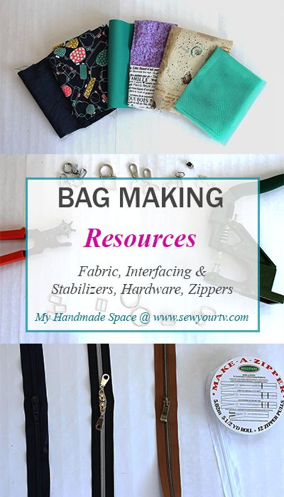 Everything you need to make a bag! Fabric, Interfacing, Hardware, and Zippers. Patchwork, Leather Tote Pattern, Tote Bag Business, Purse Sewing, Bags Sewing, Purse Sewing Patterns, Handbag Hardware, How To Make Purses, Tote Bags Sewing