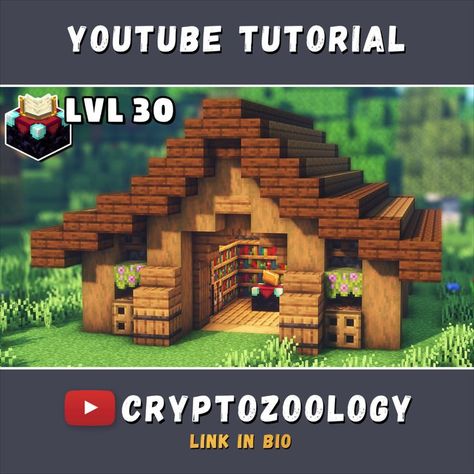 Check out the tutorial for this Minecraft enchanting house on my YouTube! Enchanting Area Minecraft, Enchanting Room Minecraft, Minecraft Enchanting, Enchanting House, Enchanting Room, Minecraft Storage, House Tutorial, Minecraft House Plans, Minecraft Farm