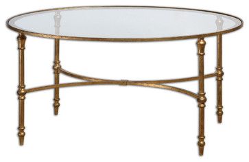 Vitya from Houzz Oval Glass Coffee Table, Traditional Coffee Table, Matthew Williams, Iron Coffee Table, Gold Coffee Table, Oval Coffee Tables, Coffee Tables For Sale, Cool Coffee Tables, Farmhouse Interior