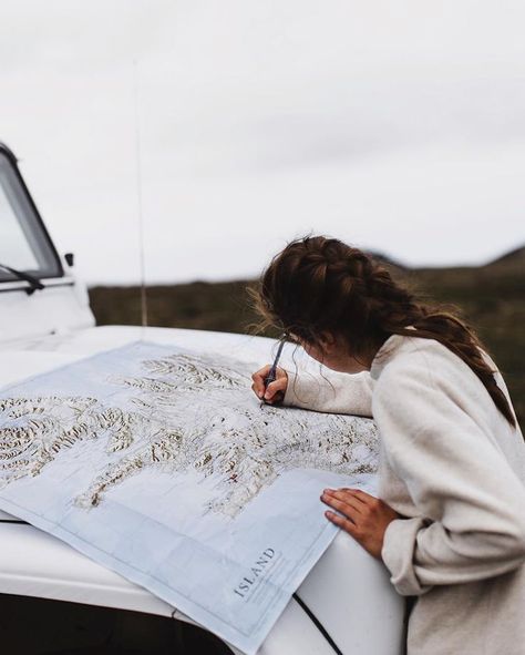 I picked this photo to represent "wanderlust". I thought it showed someone already on an adventure starting to plan their next one. Road Trip Car, Travel Map, Outdoor Advertising, Travel Maps, Foto Inspiration, Foto Pose, Travel Goals, Wanderlust Travel, Travel Inspo