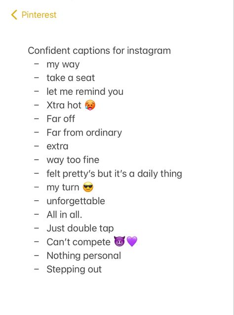 Feminism Captions, Coolest Captions For Instagram, Confident Quotes Instagram, Confident Bio Ideas, Short Powerful Captions, Cute Flirty Captions For Instagram, Confident Captions For Selfies, Clean Girl Captions, Confident Insta Captions